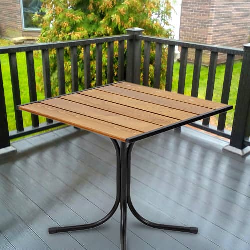 Купить Стол деревянный Петергоф 80x80 см светлый орех по низкой цене