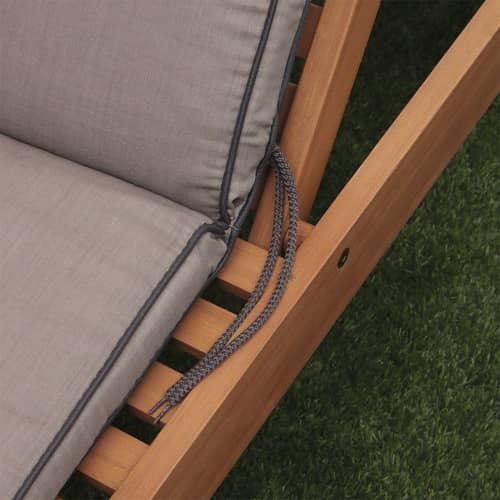 Купить Подушка на низкое кресло SALAMANKA 105x50x6 см бежево-коричневая по низкой цене