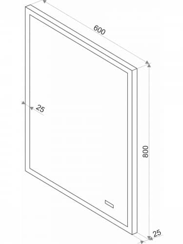 Купить Зеркало Tivoli Sevilla LED с часами 60х80 см по низкой цене
