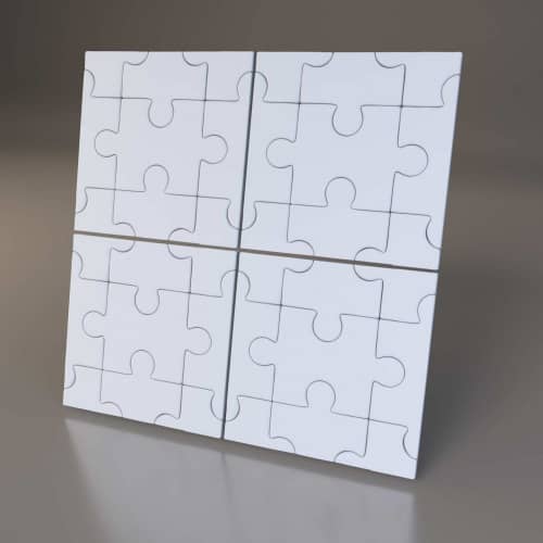 3D панель стеновая Relieffo Puzzle 036 из пенополиуретана 600х600х30 мм