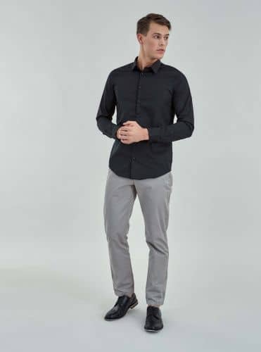 Купить Рубашка Piazza Italia чёрная по низкой цене