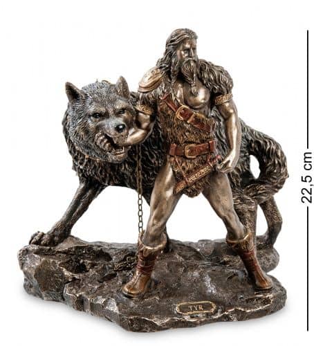 Купить Статуэтка Veronese WS-921 "Тюр - бог воинской храбрости и Враг богов - Фенрир" по низкой цене