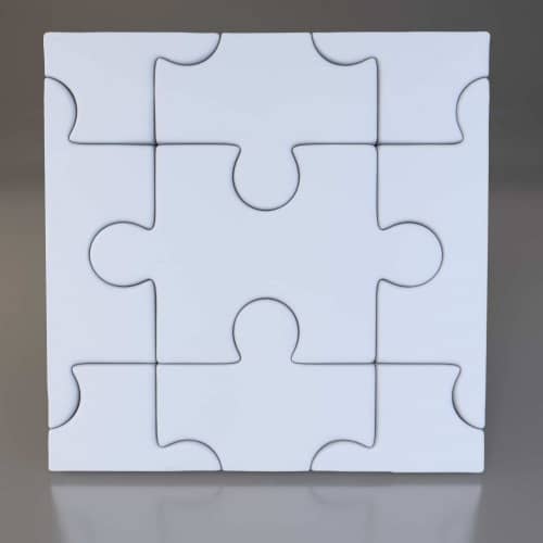 3D панель стеновая Relieffo Puzzle 036 из пенополиуретана 600х600х30 мм