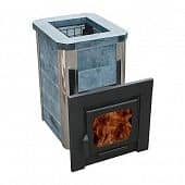 Купить Печь Варвара Сказка Панорама мини дровяная в облицовке талькохлорит по низкой цене