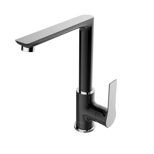 Купить Смеситель Raiber R0021 для кухни, однорычажный, черный по низкой цене