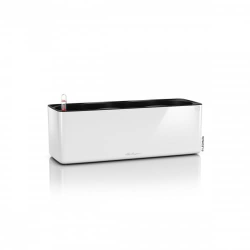 Купить Кашпо Lechuza Cube Glossy Triple Complete white high gloss 42x14x14 см по низкой цене