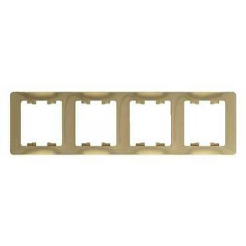 Купить Рамка Schneider Electric Глосса 4 поста горизонтальная титан по низкой цене