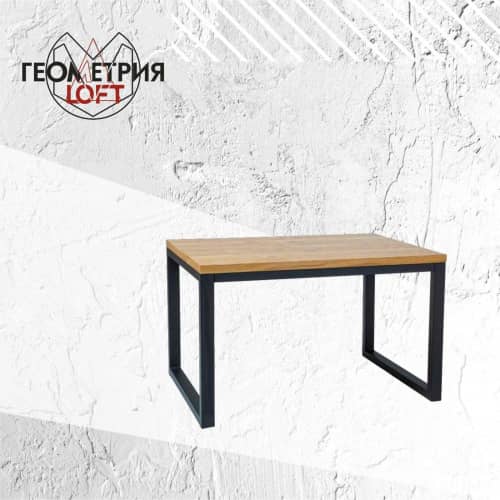 Купить Стол Геометрия Loft со столешницей из лиственницы 1200х600х750 мм мм по низкой цене