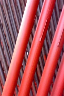 Купить Столб заборный, круглый, грунтованный, 45 мм x 2,3 м по низкой цене