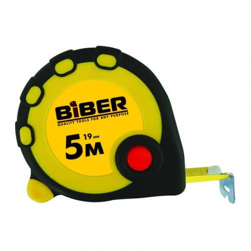 Купить Рулетка Biber STANDART, обрезиненный корпус, 25 мм х 7,5 м по низкой цене
