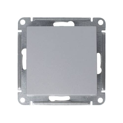 Купить Выключатель проходной Schneider Electric Атлас Дизайн одноклавишный без рамки алюминий по низкой цене