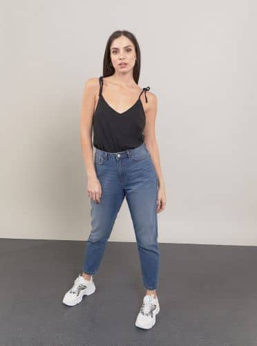 Купить Топ Piazza Italia на тонких бретелях с бантиками, чёрный по низкой цене