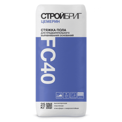 Купить Стяжка Стройбриг Цемерин FC-40 пола 25 кг по низкой цене