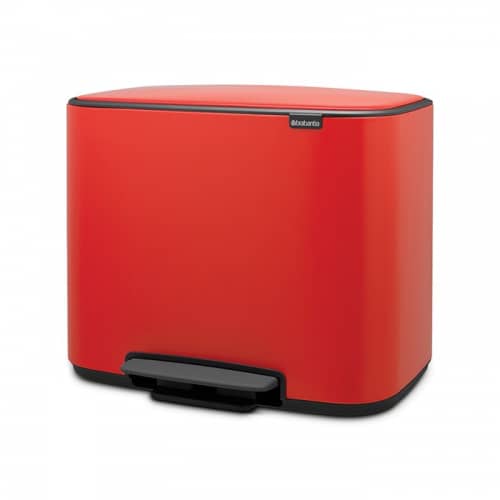 Купить Бак Brabantia Pedal Bin Bo мусорный, пламенно-красный, 3х11 л по низкой цене