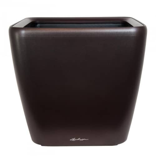 Купить Кашпо Lechuza Quadro LS Complete espresso metallic 50x50x47 см по низкой цене