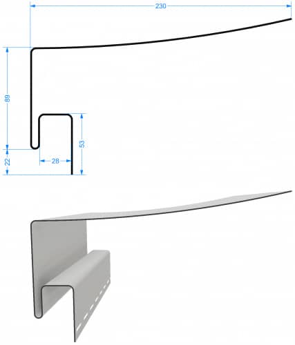 Купить Профиль Docke околооконный, под камень, цвет шоколад, 3600 мм для наружной отделки дома по низкой цене