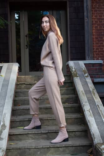 Купить Костюм Lara JS-1952 коричневый по низкой цене