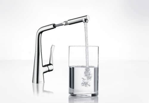 Купить Смеситель Hansgrohe Metris для кухни c душем 14821000 по низкой цене