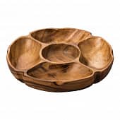 Купить Блюдо Premier Housewares Monkey Pod Flower сервировочное 5 отделений 26 см по низкой цене