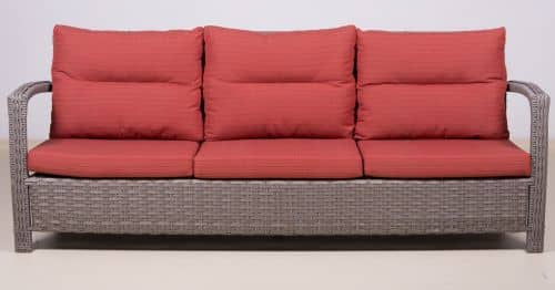 Купить Диван ТЕРРАСА Люкс ВЕНЕЦИЯ 3-х местный, плетеный, жгут 7262/7425, с подушками по низкой цене