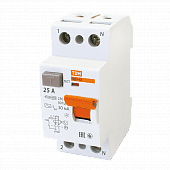 Купить Устройство защитного отключения TDM electric ВД1-63 25 А 30 мА 2П (1P+N) по низкой цене