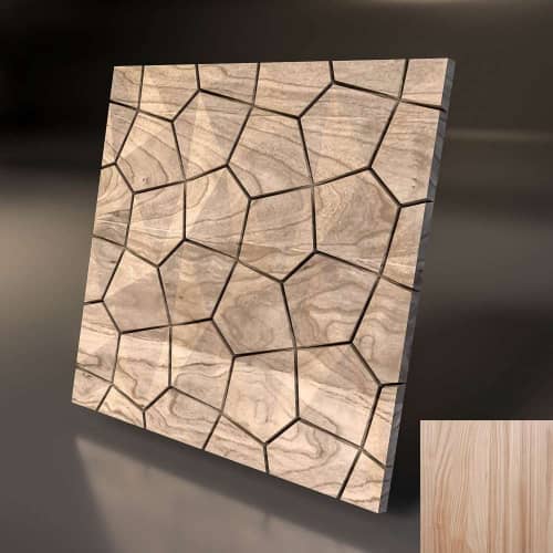 3D панель стеновая Relieffo Drought (Ясень) Д016Я 600х600х30 мм