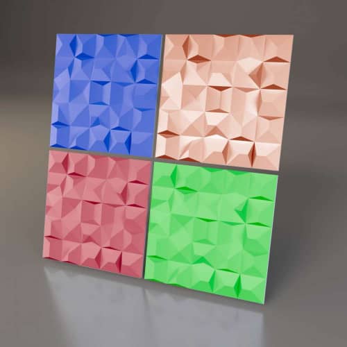 3D панель стеновая Relieffo Origami 016 из пенополиуретана 600х600х30 мм