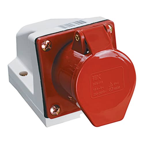 Купить Розетка силовая IEK 5 контактов стационарная 16 А 380 В по низкой цене