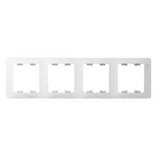 Купить Рамка Schneider Electric Глосса 4 поста горизонтальная белая по низкой цене