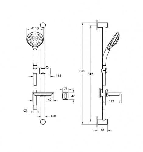 Душевой гарнитур VitrA Cozy A45682EXP