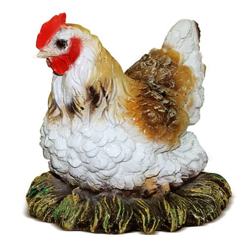 Купить Фигура садовая Курица в гнезде 19 см по низкой цене