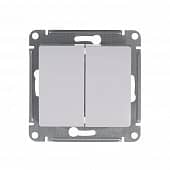 Купить Выключатель двухклавишный Schneider Глосса без рамки белый по низкой цене