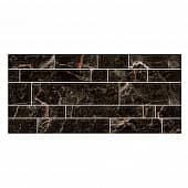 Купить Плитка настенная Плаза черная 23х50 см по низкой цене