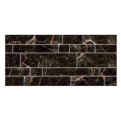 Купить Плитка настенная Плаза черная 23х50 см по низкой цене