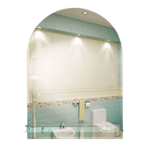 Купить Зеркало Санакс комбинированное с фацетом, полка 500 мм, 500х670 мм, 45653 по низкой цене