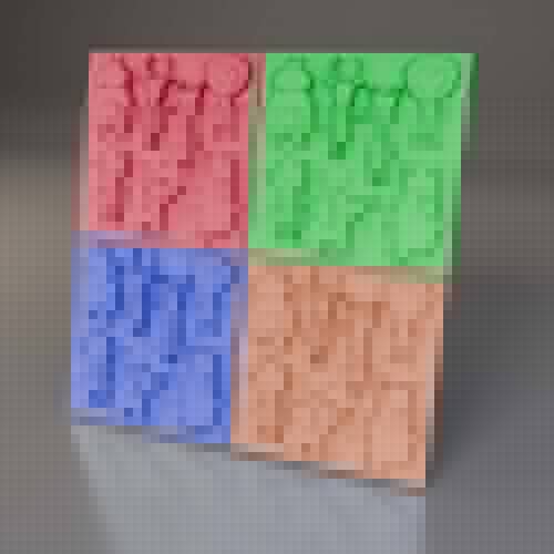 3D панель стеновая Relieffo Zoo 009 из пенополиуретана 600х600х30 мм