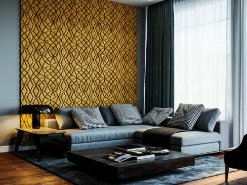3D панель стеновая Relieffo Mosaic (Лиственница) Д032ЛС 600х600х30 мм