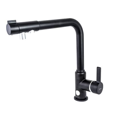 Купить Смеситель Raiber RF6703 для кухни однорычажный с фильтром, черный по низкой цене