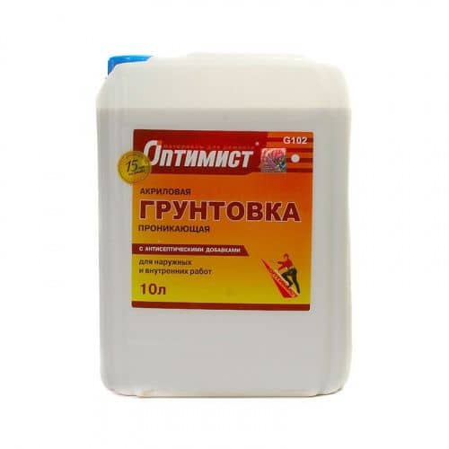 Купить Грунтовка Оптимист G102 проникающая 10 л по низкой цене