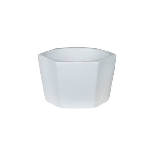 Купить Кашпо керамическое Эджес шестигранник d15 см белый по низкой цене