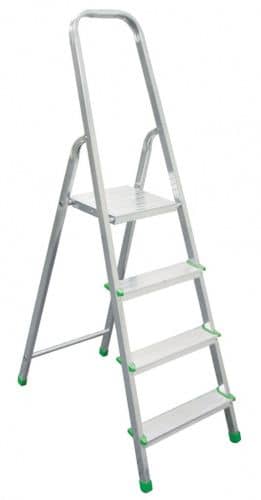 Купить Стремянка Biber алюминиевая, 4-ступенчатая по низкой цене