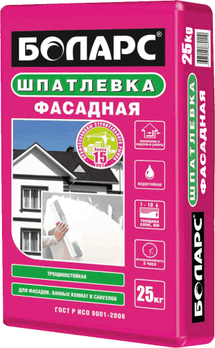 Купить Шпатлевка Боларс фасадная 25 кг по низкой цене