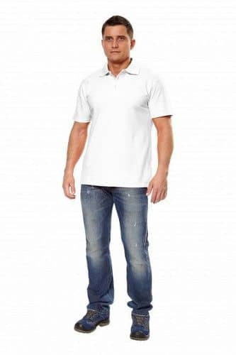 Купить Рубашка поло короткий рукав р-р 44-46 - 60-62 белый по низкой цене