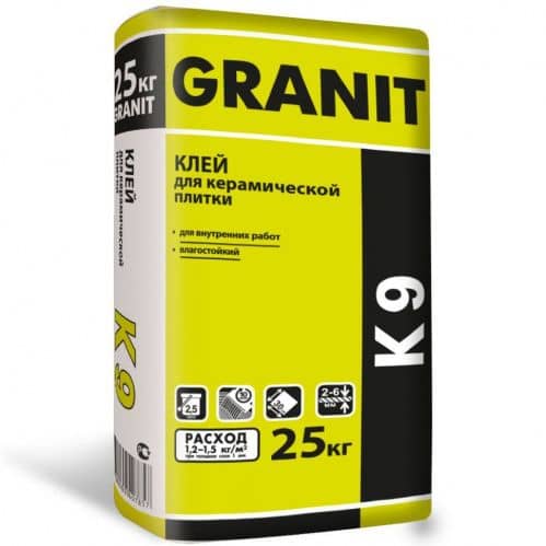 Купить Клей Granit  К-9 25 кг по низкой цене