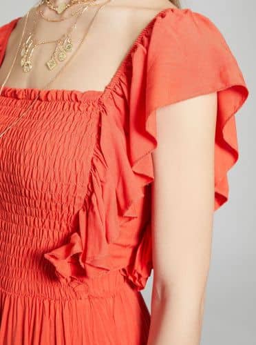 Купить Платье Piazza Italia длинное, коралловое по низкой цене