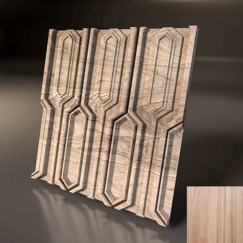 3D панель стеновая Relieffo Stained Glass (Ясень) Д028Я 600х600х30 мм