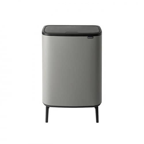 Купить Бак Brabantia Touch Bin Bo Hi мусорный, минерально-серый, 2х30 л по низкой цене