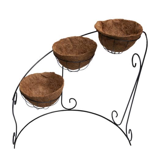 Купить Подставка для цветов Фонтан на три горшка с коковитой d28,5 см по низкой цене