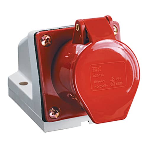 Купить Розетка силовая IEK 5 контактов стационарная 32 А 380 В по низкой цене