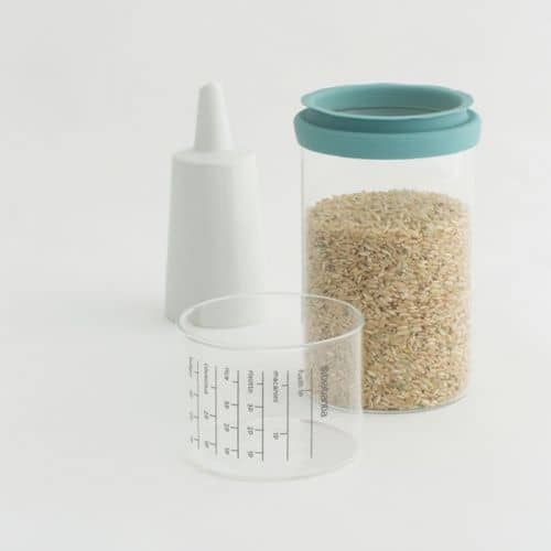 Купить Банка Brabantia стеклянная, с мерным стаканом, мятный 1 л по низкой цене